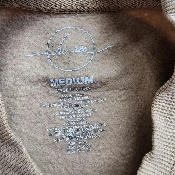 New York 1992 Sweatshirt Beige Red Unisex Yankee Colored Crewneck Sz M - Picture 7 of 10